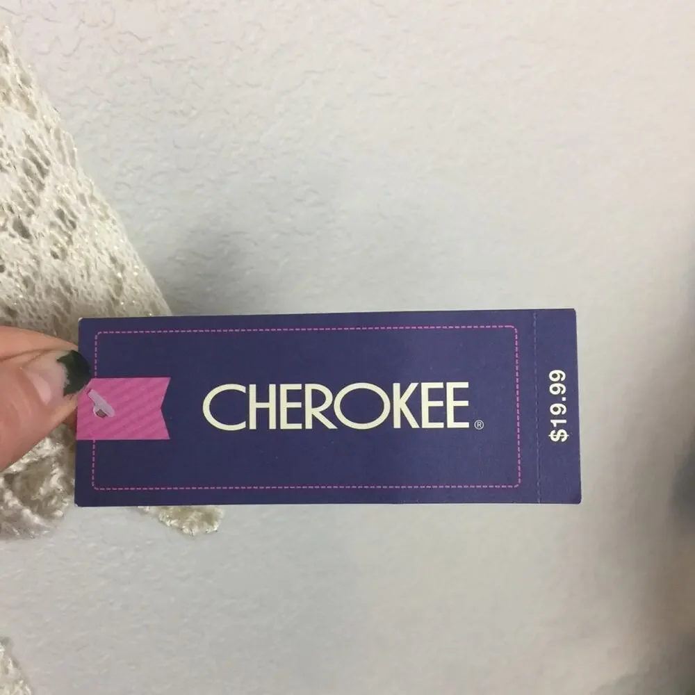 BNWT! CHEROKEE Cream Knit Dress Size L